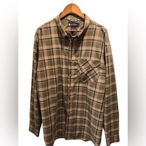 Alaskan Hardgear By Duluth Trading Co Mens 2XL Tall Green Plaid Wool Blend Shirt